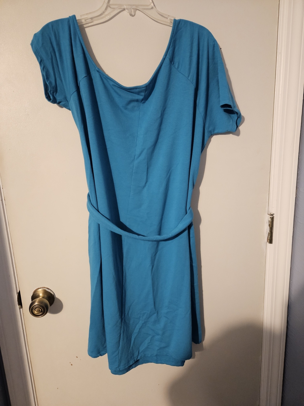 EUC Torrid Turquoise Scoop Neck Belted Dress